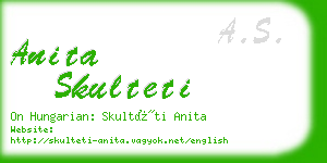 anita skulteti business card